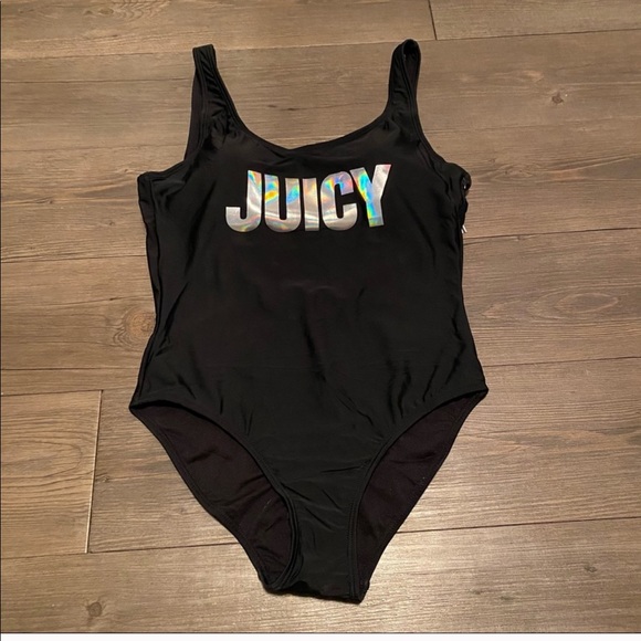 Juicy Couture Other - Juicy Couture Black one piece w/ silver lettering